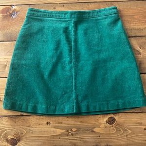 Forever 21 Green Corduroy Skirt